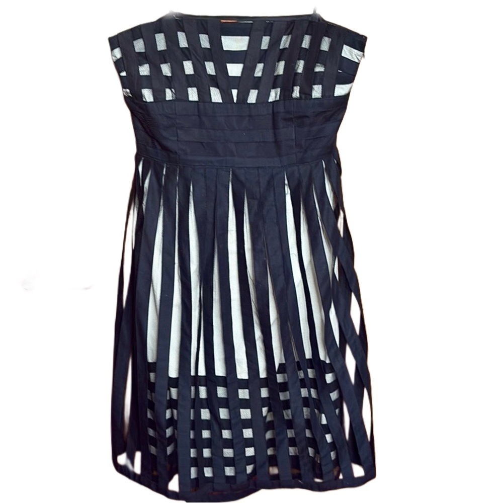 Cynthia Steffe strapless geometric cocktail prom formal mini dress sz 6
